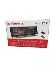 Красный автомагнитола dv-Pioneer.ok 214 (Bluetooth/AUX/USB/FM)