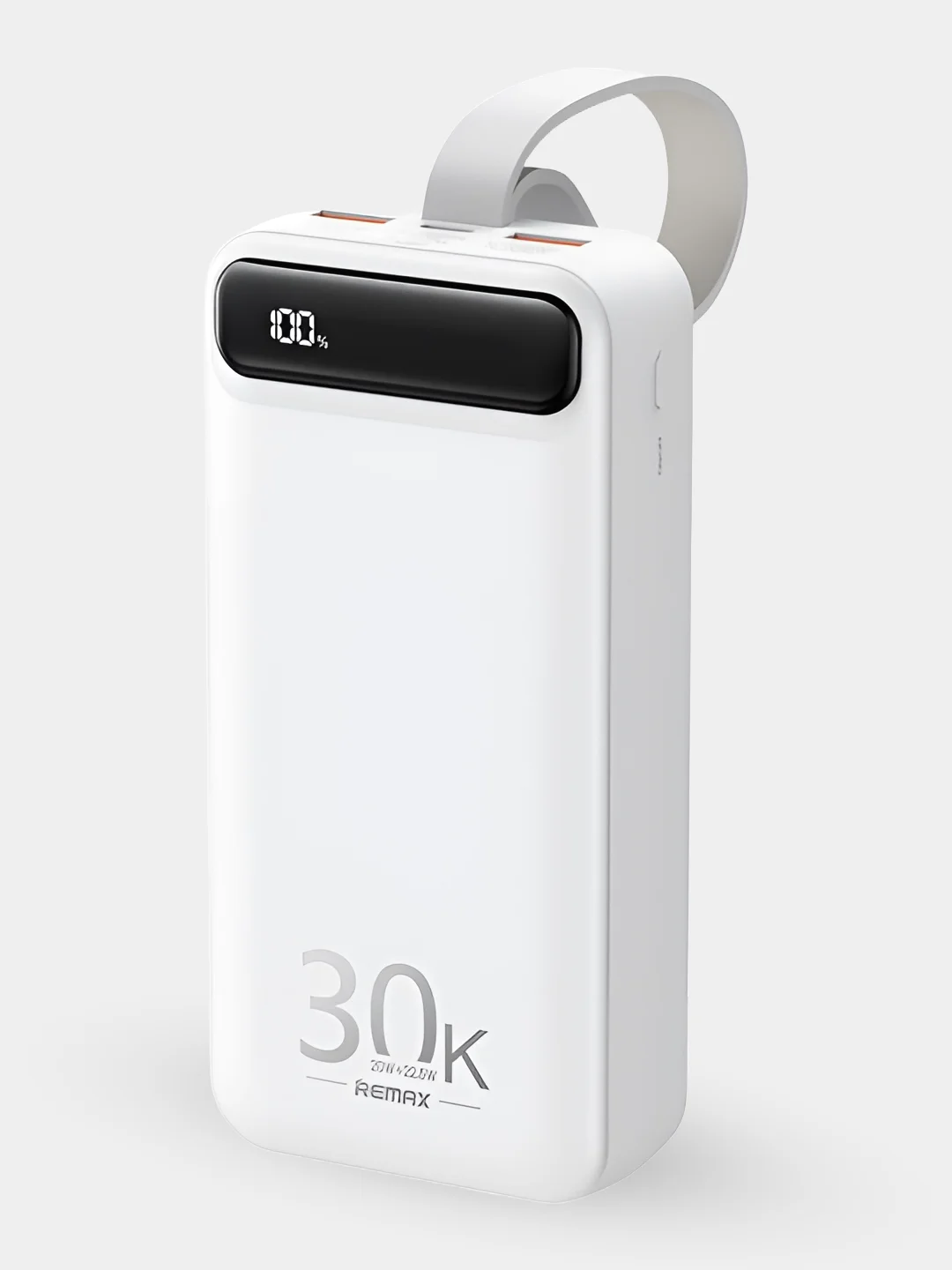 Белый внешний аккумулятор Remax RPP-522 QC22.5W + PD20W, 30000 mah