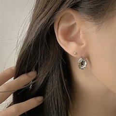 Серьги-гвоздики, сережки женские, необычная форма