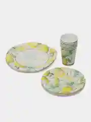 Набор для праздника Лимоны (тарелка бол., тарелка мал, стакан, по 6 шт.)