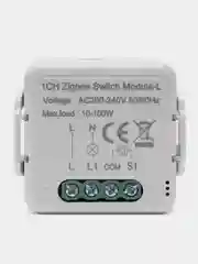 Белый умное реле Zigbee 1 линия ( 1 клавиша / без нуля)