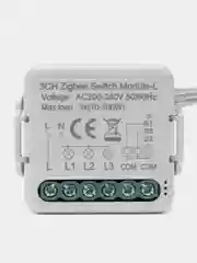 Белый умное реле Zigbee 3 линии ( 3 клавиши / без нуля)