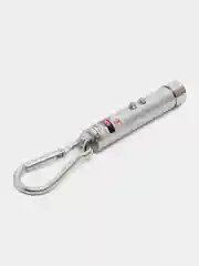 Серебряный лазерная указка 3 в 1 игрушка для кошек и собак, фонарик