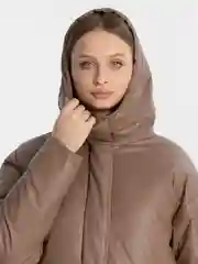 Бежевый меланж куртка женская, экокожа