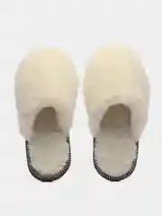 Молочный тапочки домашние меховые женские и мужские из овчины Soft Slippers