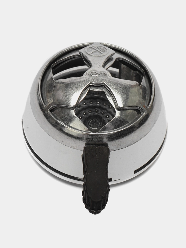 Калауд для кальяна для углей универсальный Kaloud Lotus, с крышкой, серебро, в упаковке