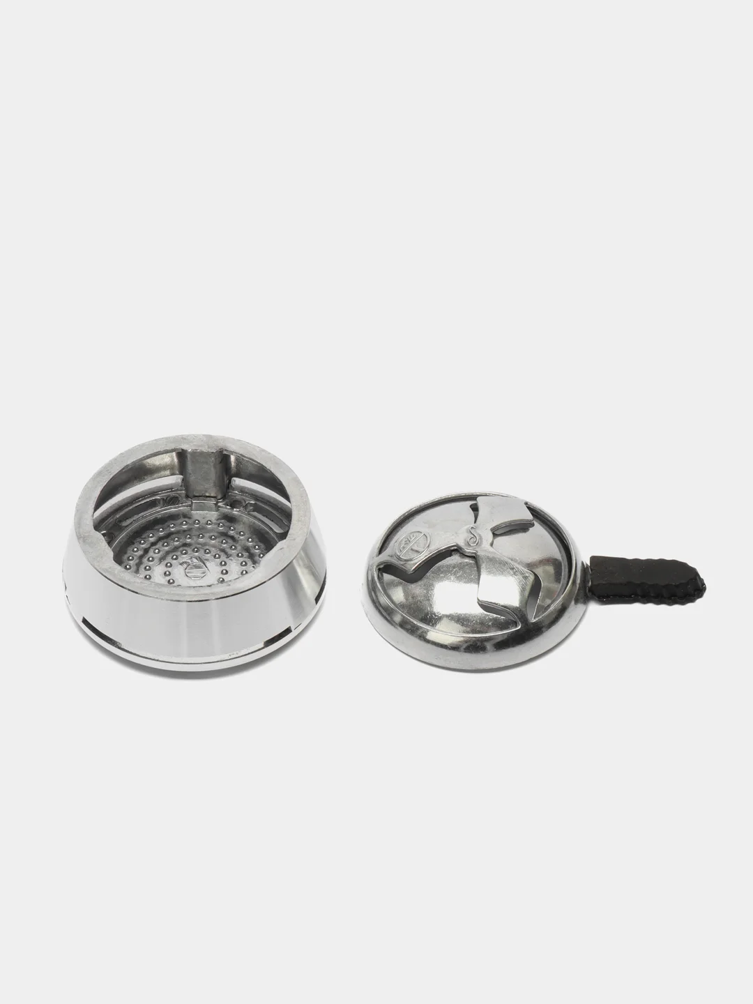 Калауд для кальяна для углей универсальный Kaloud Lotus, с крышкой, серебро, в упаковке