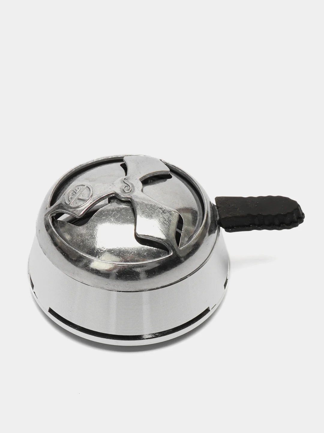 Калауд для кальяна для углей универсальный Kaloud Lotus, с крышкой, серебро, в упаковке