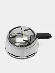 Калауд для кальяна для углей универсальный Kaloud Lotus, с крышкой, серебро, в упаковке