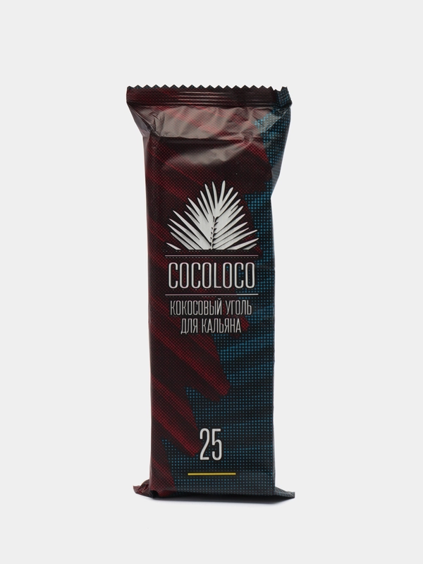 Премиуальный уголь кокосовый для кальяна COCOLOCO, 25 мм, 12 и 72 штук, 1 кг, в кубиках