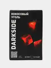 Уголь для кальяна Dark Side, 25 мм, дарксайд 72 штук 1 кг, в кубиках, кокосовый