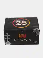 Уголь для кальяна Crown кокосовый, кубики 25 мм по 12, 18 и 72 шт в фирменной упаковке