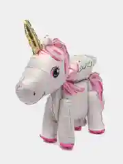 Коралловый воздушный шар-фигура на подставке, Радужный единорог, надувается воздухом