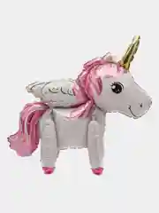 Коралловый воздушный шар-фигура на подставке, Радужный единорог, надувается воздухом