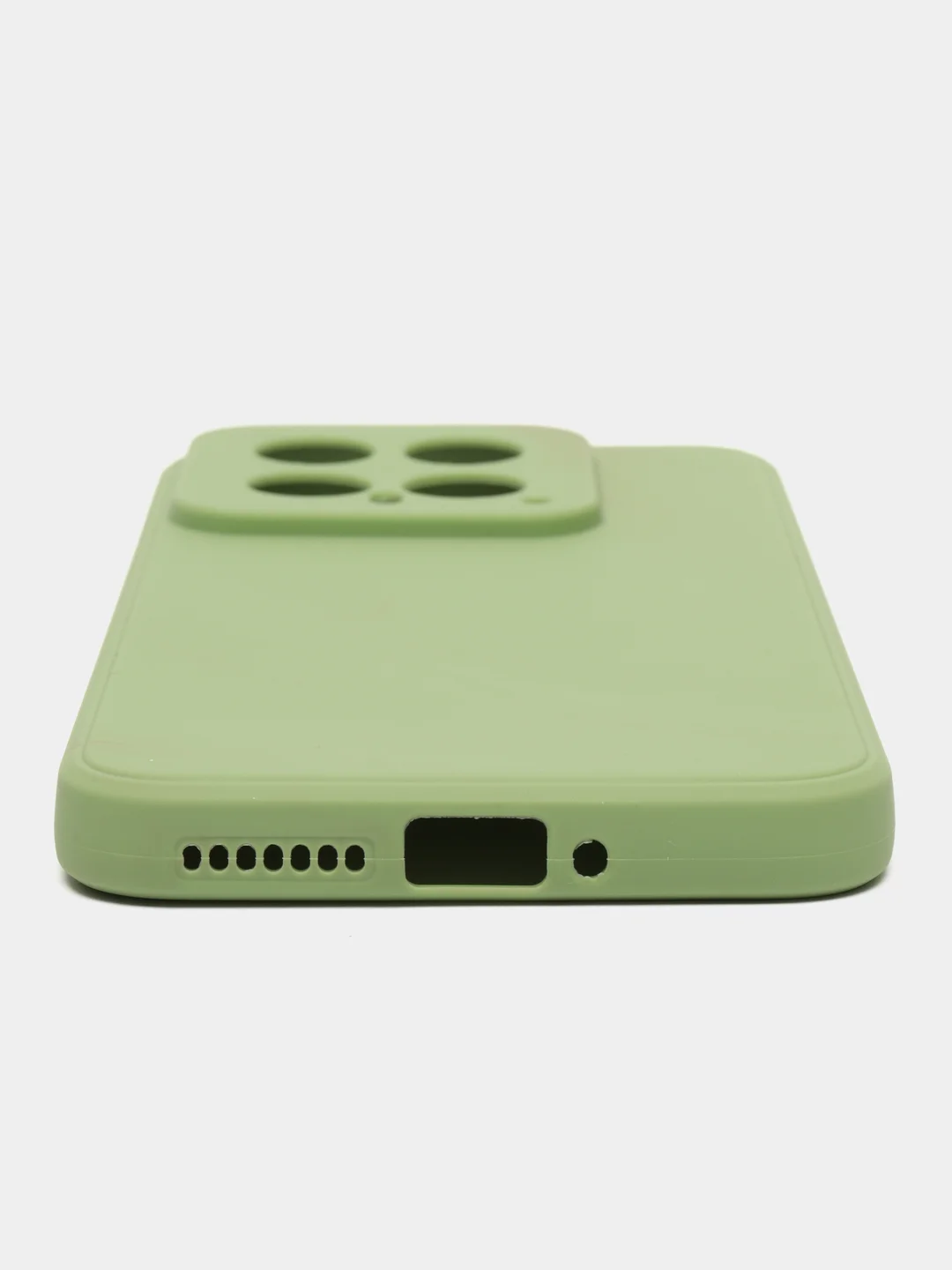 Зеленый чехол для Xiaomi 14 ( Сяоми 14 ) силиконовый , прозрачный