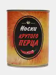 Алый носки в банке мужские с 23 февраля подарочные