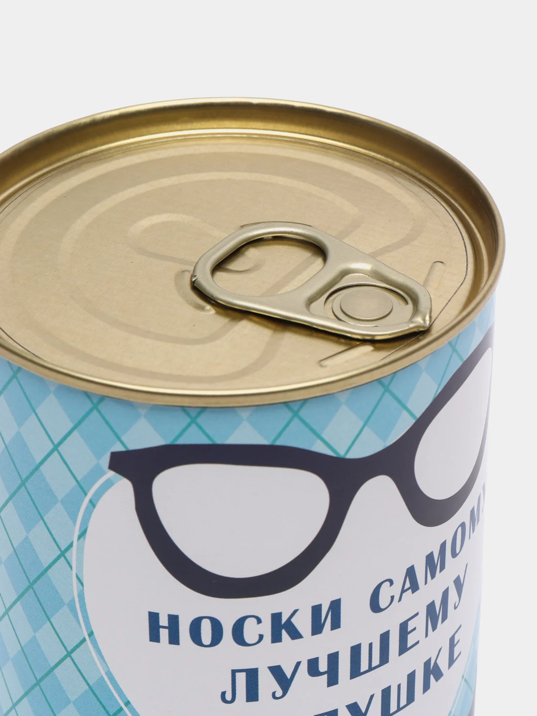 Бежевый носки в банке мужские с 23 февраля подарочные