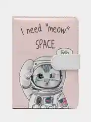 Розовый записная книжка А6, 10,5X14,5см, 80л., "Крутые котики", тв обл с порол, искус кожа, магнит