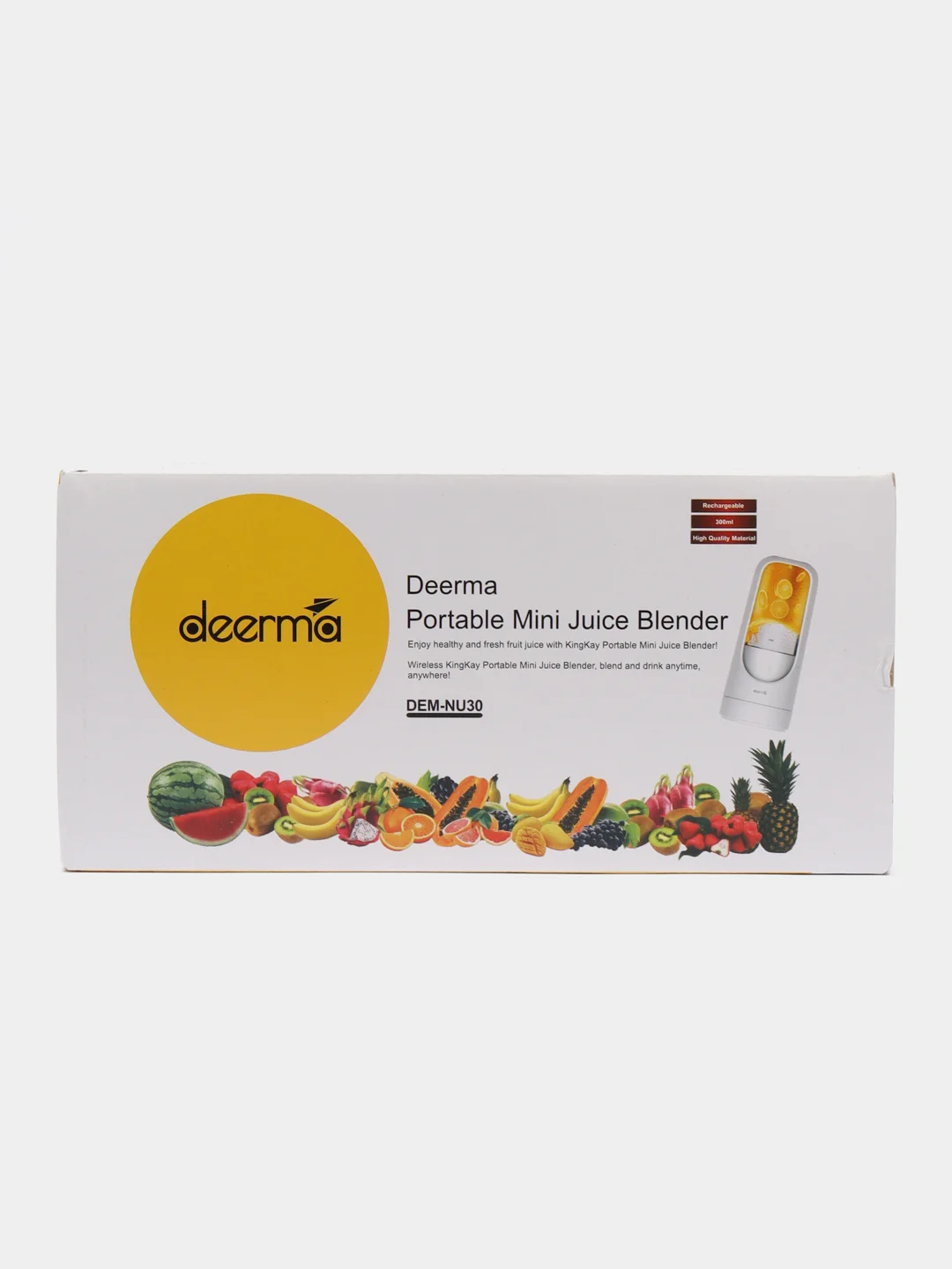 Белый портативный блендер Deerma Portable Electric Juicer DEM-NU30