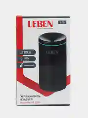 Черный увлажнитель воздуха, 300мл, с подсветкой, 118x70мм, питание USB, кабель 1м