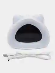 Будильник электронный, 13,5x11x6,5 см, USB, пластик, белый