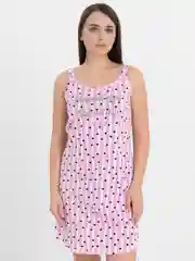 Кораллово-розовый ночная сорочка женская, на бретелях