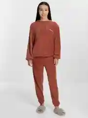Бордовый пижама женская утепленная