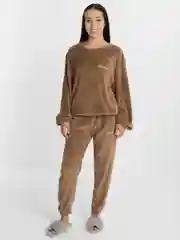 Карамельный пижама женская утепленная