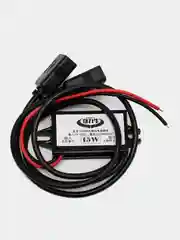 Адаптер питания автомобильный DC-DC вход  7-20V выход 5V 3A 2 разъема USB на проводе