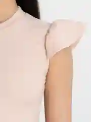 Оливковый топ женский с коротким рукавом