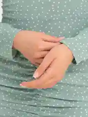 Бирюзовый женское платье в горох, с длинным рукавом