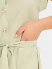 Зелёный хаки платье женское, летнее, хлопок