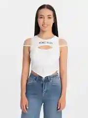 Белый женский топ