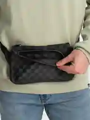 Синий мужская сумка через плечо
