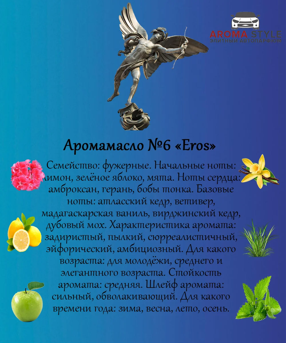 Ароматизатор автомобильный, стеклянный, флакон с деревянной крышкой
