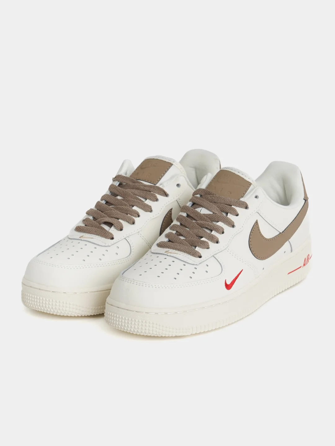 Бежевый кроссовки женские с логотипом Nike Air Force 1 low
