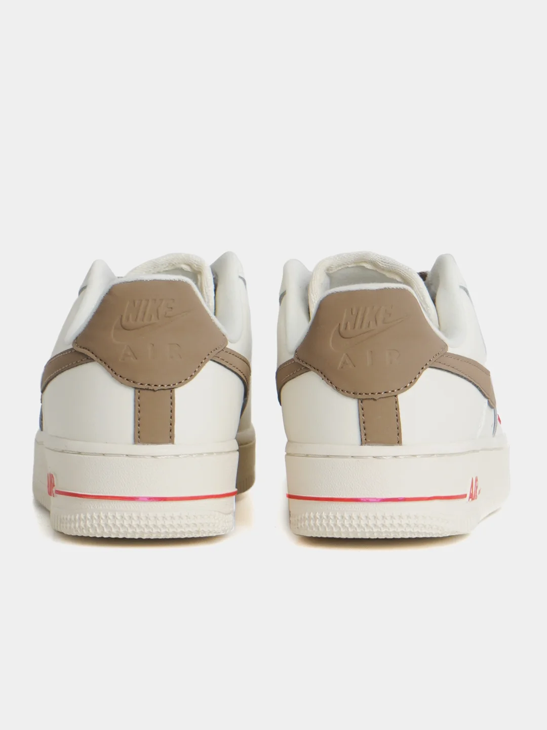 Бежевый кроссовки женские с логотипом Nike Air Force 1 low