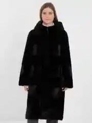 Черный шуба - дубленка