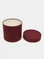 Бордовый коробка подарочная круглая с крышкой шляпная 16*16 см, 21*21 см