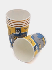 Batman. Набор бумажных стаканов, желтый, 6 шт*250 мл