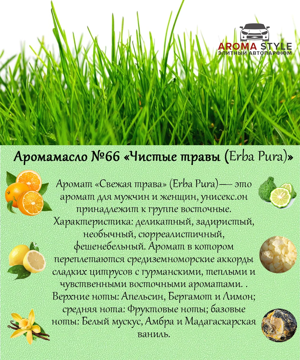 Аромамасло (заправка, пропитка) для автомобильного войлочного ароматизатора