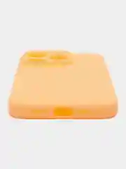 Манго чехол для iPhone 15 Pro силиконовый BROSCORP матовый/ прозрачный/ с карманом, защита камер