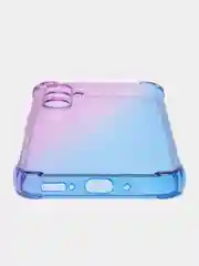 Фиолетовый чехол для Samsung Galaxy A54 противоударный силиконовый ROSCO, прозрачный, усиленные углы