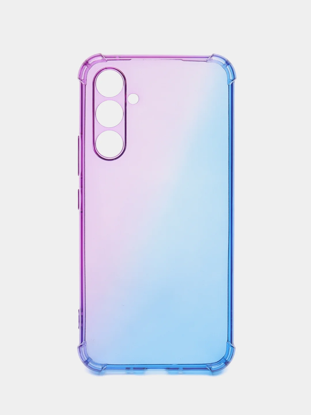 Фиолетовый чехол для Samsung Galaxy A54 противоударный силиконовый ROSCO, прозрачный, усиленные углы