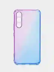 Фиолетовый чехол для Samsung Galaxy A54 противоударный силиконовый ROSCO, прозрачный, усиленные углы