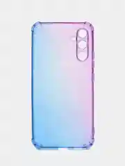 Фиолетовый противоударный чехол для Samsung Galaxy A34 силиконовый ROSCO прозрачный, усиленные углы