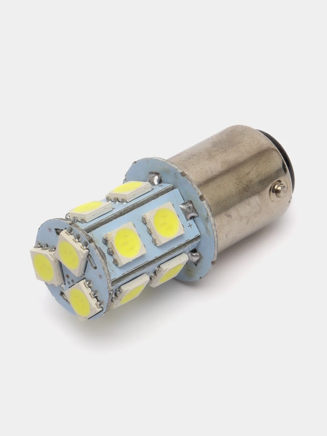 Лампа 12В стоп-сигнала (двухконтактная 1157 BAY15D, 13 белых LED диодов в цоколе)