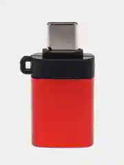 Красный otg переходник с Type-C на USB, переходник для телефона, macbook, флешки