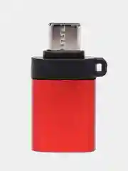 Красный otg переходник с Type-C на USB, переходник для телефона, macbook, флешки