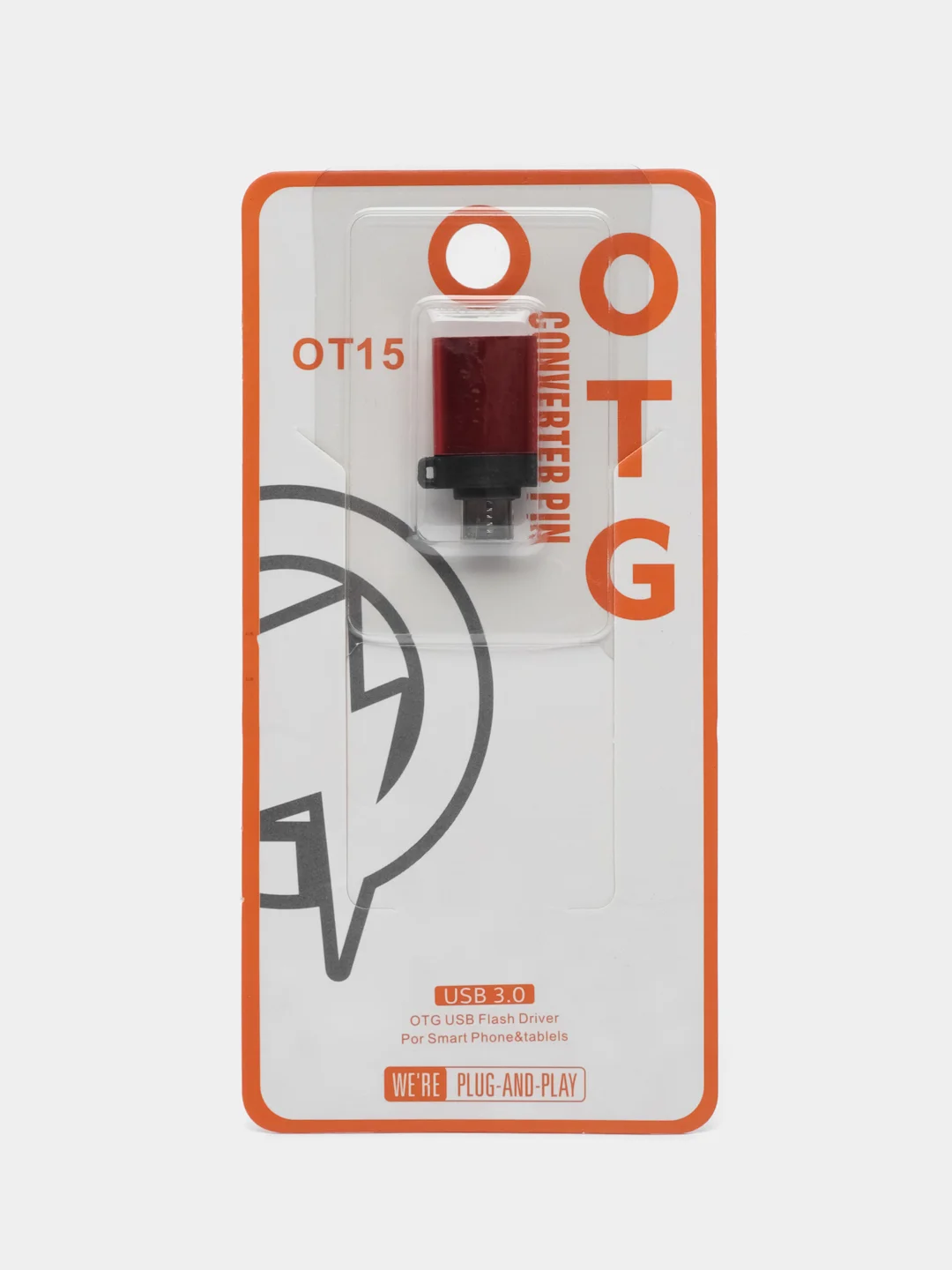 Красный otg переходник с Type-C на USB, переходник для телефона, macbook, флешки
